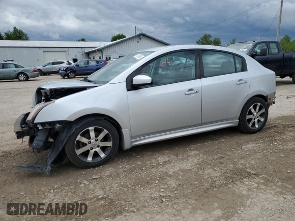 2012 Nissan Sentra S with VIN 3N1AB6AP9CL670489, listed as a Copart auction lot 57072585 with 180,791 mi miles and Salvage title. Bid and sale history available at DreamBid. Image 1.