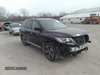 2017 Nissan Pathfinder Platinum with VIN 5N1DR2MM4HC613468, listed as a IAAI auction lot 41790510 with 99,684 mi miles and . Bid and sale history available at DreamBid. Image 1.