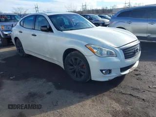 2011 Infiniti M37 with VIN JN1BY1AR5BM375076, listed as a IAAI auction lot 41225889 with 153,465 mi miles. Bid and sale history available at carsss.com. Image 1.