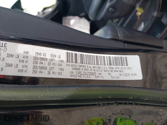 2018 Dodge Durango GT z VIN 1C4RDJDG2JC232625, wystawiony jako IAAI lot #42409571 z przebiegiem 109 520 mil mil oraz . Historia ofert i sprzedaży dostępna na DreamBid. Obrazek 9.
