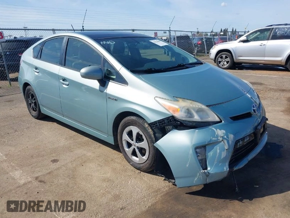 2013 Toyota Prius One with VIN JTDKN3DU4D1632511, listed as a IAAI auction lot 41834484 with 140,296 mi miles. Bid and sale history available at carsss.com. Image 1.