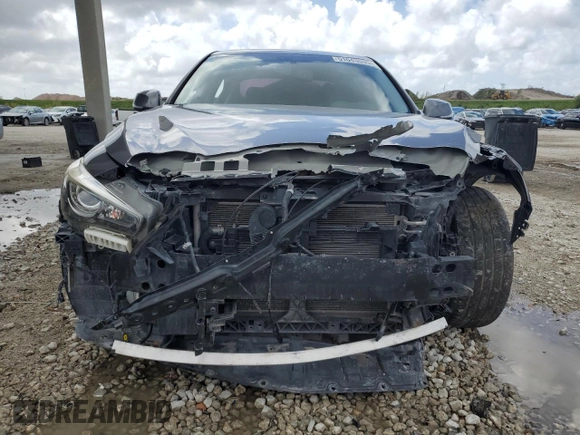 2020 Infiniti Q50 Edition 30 with VIN JN1EV7AP4LM205056, listed as a Copart auction lot 51043005 with 54,493 mi miles and Salvage Title. Bid and sale history available at DreamBid. Image 5.
