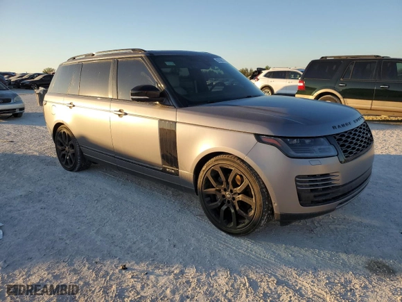 2020 Land Rover Range Rover with VIN SALGS5SEXLA569475, listed as a Copart auction lot 82700814 with 73,738 mi miles and Salvage Title. Bid and sale history available at carsss.com. Image 4.