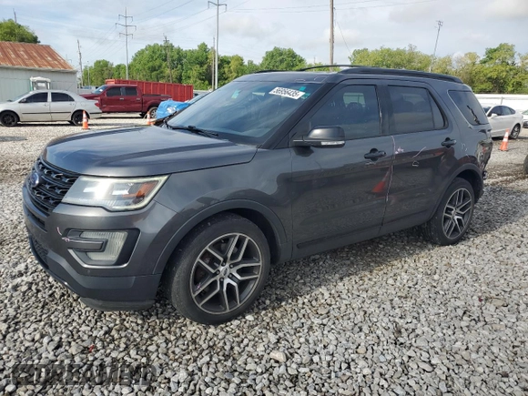 2017 Ford Explorer Sport with VIN 1FM5K8GT5HGB17022, listed as a Copart auction lot 56956435 with 85,560 mi miles and Salvage title. Bid and sale history available at DreamBid. Image 1.