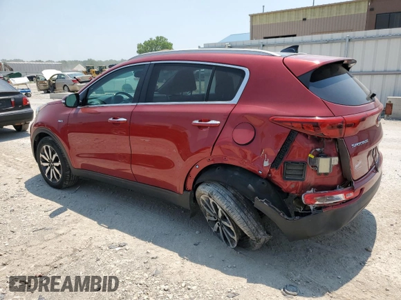 2017 Kia Sportage EX with VIN KNDPNCAC7H7267598, listed as a Copart auction lot 59286135 with 80,416 mi miles and Salvage title. Bid and sale history available at DreamBid. Image 2.