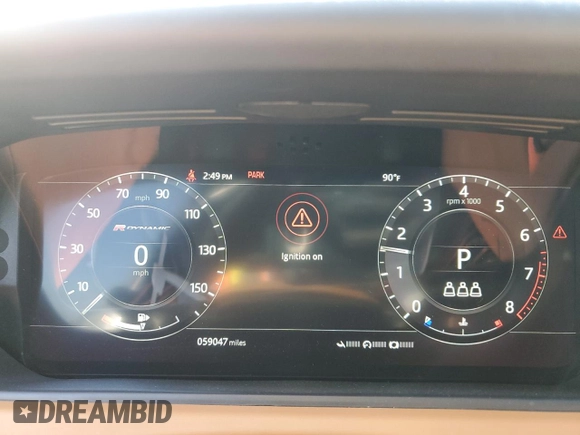2019 Land Rover Range Rover Velar R-Dynamic SE z VIN SALYL2EX9KA209206, wystawiony jako Copart lot #76609604 z przebiegiem 59 047 mil mil oraz Szkoda całkowita • Salvage title. Historia ofert i sprzedaży dostępna na DreamBid. Obrazek 9.