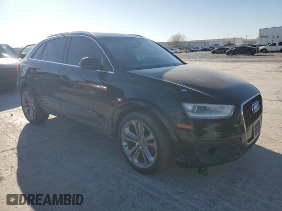2015 Audi Q3 Premium Plus with VIN WA1EFCFS0FR011769, listed as a Copart auction lot 48183155 with 158,666 mi miles and Salvage title. Bid and sale history available at DreamBid. Image 4.