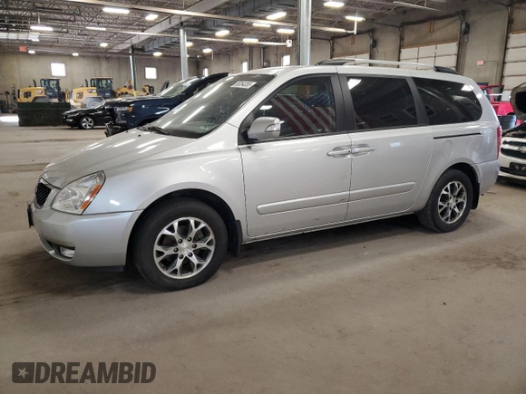 2014 Kia Sedona LX with VIN KNDMG4C72E6574651, listed as a Copart auction lot 55354355 with 155,795 mi miles and Clean Title. Bid and sale history available at carsss.com. Image 1.
