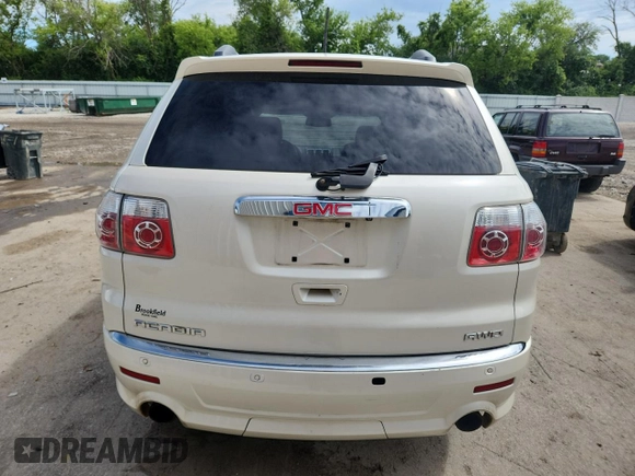 2012 GMC Acadia Denali with VIN 1GKKVTED1CJ235906, listed as a Copart auction lot 61618405 with 140,553 mi miles and Salvage title. Bid and sale history available at DreamBid. Image 6.