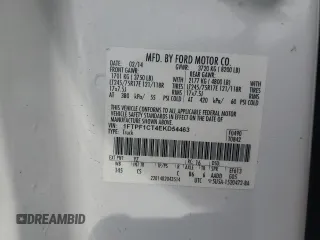 2014 Ford F-150 with VIN 1FTPF1CT4EKD54463, listed as a Copart auction lot 53121375 with 129,116 mi miles and Salvage title. Bid and sale history available at DreamBid. Image 13.