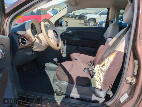 2013 FIAT 500 Pop with VIN 3C3CFFAR4DT714691, listed as a Copart auction lot 53346175 with 83,256 mi miles and Salvage Title. Bid and sale history available at carsss.com. Image 7.