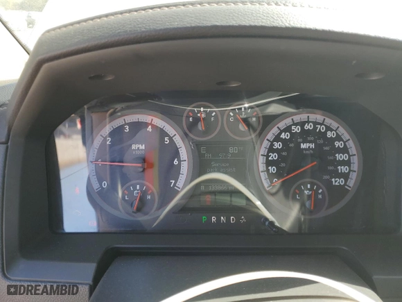 2009 Dodge Ram 1500 Laramie with VIN 1D3HV13T99J525590, listed as a Copart auction lot 70597474 with 133,866 mi miles and Salvage Title. Bid and sale history available at carsss.com. Image 9.