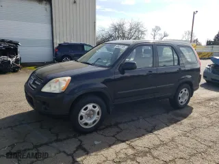 2006 Honda CR-V LX with VIN JHLRD68506C026140, listed as a Copart auction lot 48027735 with 201,060 mi miles and Clean Title. Bid and sale history available at carsss.com. Image 1.
