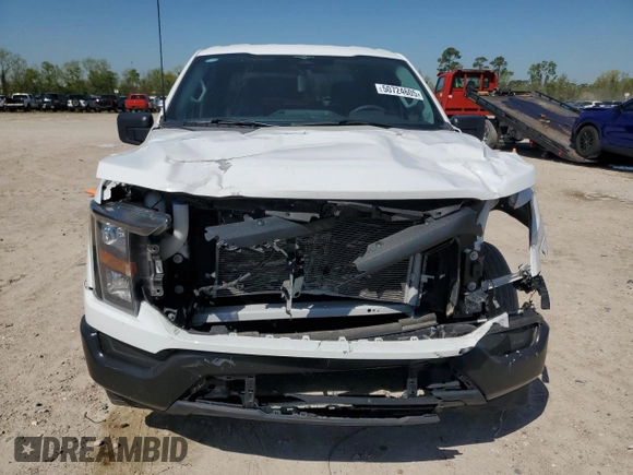 2023 Ford F-150 XL with VIN 1FTEW1C5XPKF56011, listed as a Copart auction lot 50724605 with 25,420 mi miles and Salvage title. Bid and sale history available at DreamBid. Image 5.
