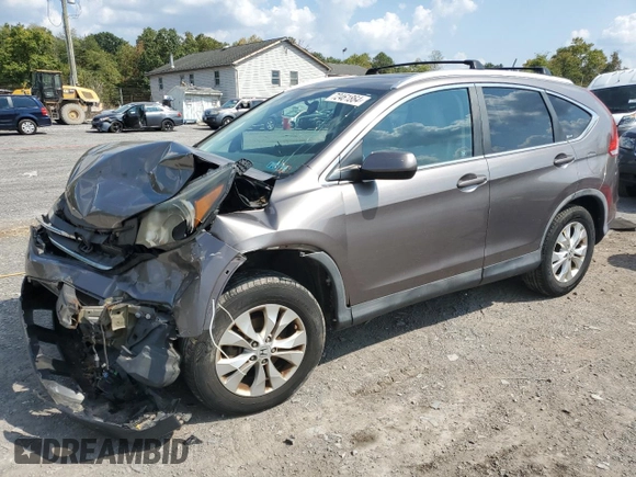 2012 Honda CR-V EX-L z VIN 5J6RM4H76CL062343, wystawiony jako Copart lot #43614745 z przebiegiem Nie podano mil oraz Szkoda całkowita • Salvage title. Historia ofert i sprzedaży dostępna na DreamBid. Obrazek 1.