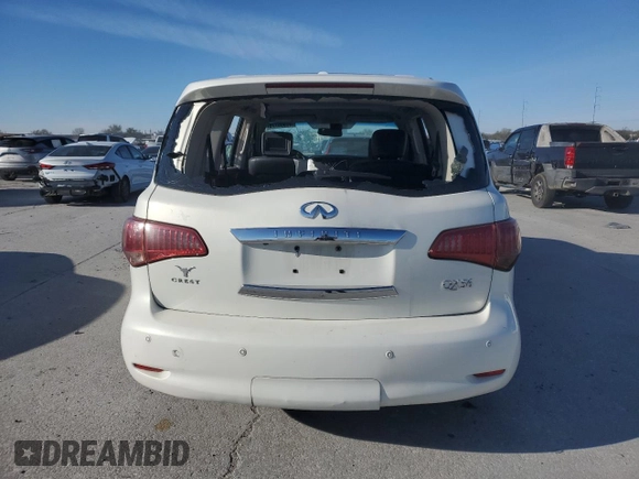 2013 Infiniti QX56 with VIN JN8AZ2NF1D9550803, listed as a Copart auction lot 45905775 with Not provided miles and Salvage title. Bid and sale history available at DreamBid. Image 6.