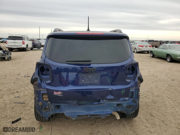 2017 Jeep Renegade Latitude with VIN ZACCJABB1HPF93694, listed as a Copart auction lot 45500835 with 76,563 mi miles and Salvage Title. Bid and sale history available at carsss.com. Image 6.