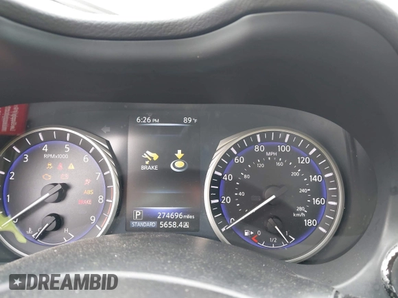 2014 Infiniti Q50 Sport with VIN JN1BV7AP5EM682486, listed as a IAAI auction lot 42286414 with 274,696 mi miles and . Bid and sale history available at DreamBid. Image 7.