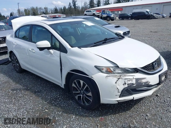 2014 Honda Civic Sedan EX with VIN 19XFB2F83EE219756, listed as a IAAI auction lot 41979377 with 102,202 mi miles. Bid and sale history available at carsss.com. Image 1.