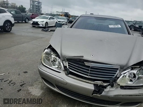 2004 Mercedes-Benz S-Class 4.3L with VIN WDBNG70JX4A398898, listed as a Copart auction lot 71103134 with 0 mi miles and Salvage Title. Bid and sale history available at carsss.com. Image 11.