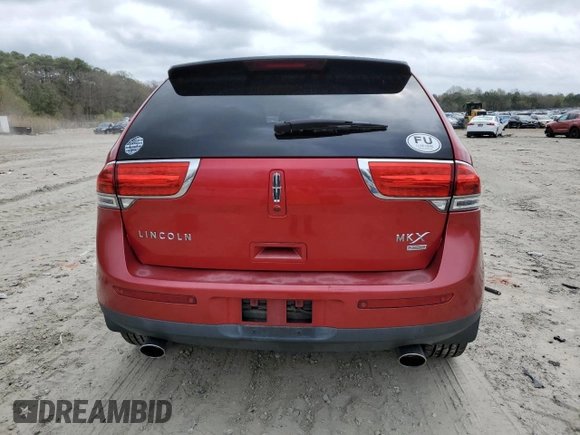 2011 Lincoln MKX with VIN 2LMDJ8JK1BBJ11526, listed as a Copart auction lot 51667125 with 155,234 mi miles and Salvage Title. Bid and sale history available at carsss.com. Image 6.