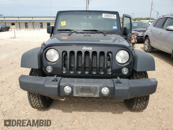 2014 Jeep Wrangler Unlimited Sport with VIN 1C4BJWDG2EL194164, listed as a Copart auction lot 56885575 with Not Provided miles and Salvage Title. Bid and sale history available at DreamBid. Image 5.