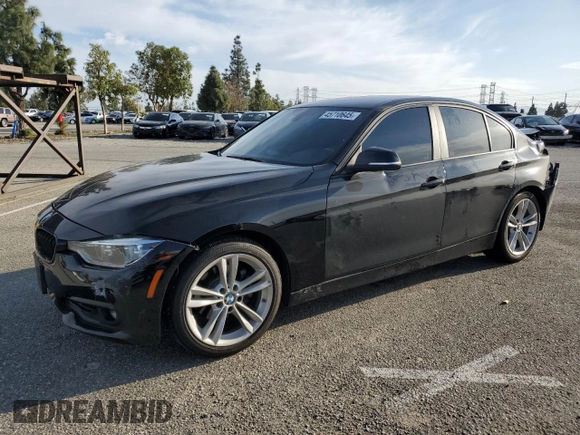 2018 BMW 3 Series 320i with VIN WBA8A9C51JAH12654, listed as a Copart auction lot 45710645 with 108,681 mi miles and Salvage Title. Bid and sale history available at carsss.com. Image 1.