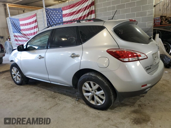 2012 Nissan Murano SL with VIN JN8AZ1MW8CW222077, listed as a Copart auction lot 58301444 with 0 mi miles and Salvage Title. Bid and sale history available at carsss.com. Image 2.