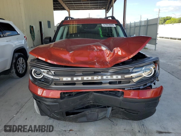 2024 Ford Bronco Sport Big Bend with VIN 3FMCR9B62RRF56148, listed as a Copart auction lot 57823095 with 2,154 mi miles and Salvage title. Bid and sale history available at DreamBid. Image 5.