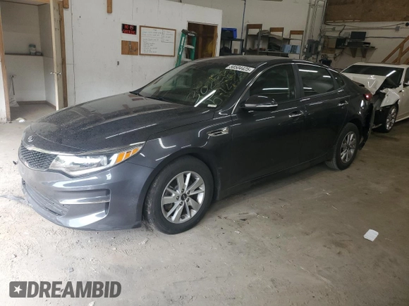 2018 Kia Optima LX z VIN KNAGT4L3XJ5217205, wystawiony jako Copart lot #58504425 z przebiegiem 103 466 mil mil oraz Szkoda całkowita • Salvage title. Historia ofert i sprzedaży dostępna na DreamBid. Obrazek 1.