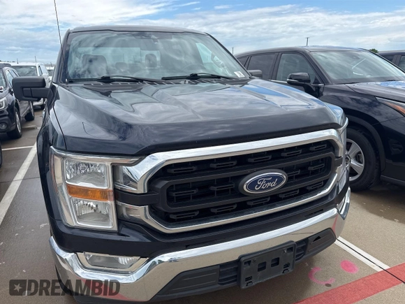 2021 Ford F-150 XL with VIN 1FTEW1CB8MFA73434, listed as a IAAI auction lot 42203245 with 136,878 mi miles. Bid and sale history available at carsss.com. Image 6.