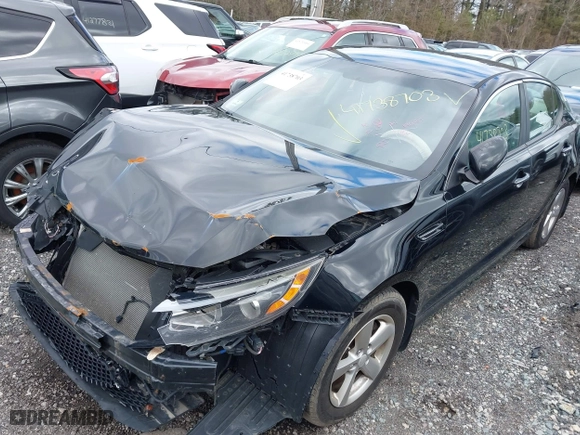 2015 Kia Optima LX with VIN 5XXGM4A75FG465435, listed as a IAAI auction lot 41738703 with 196,915 mi miles. Bid and sale history available at carsss.com. Image 2.