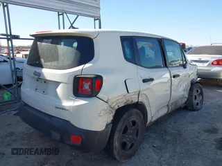 2017 Jeep Renegade Sport with VIN ZACCJAAB0HPG16772, listed as a IAAI auction lot 41468334 with 125,192 mi miles and . Bid and sale history available at DreamBid. Image 4.