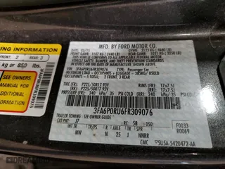 2015 Ford Fusion Titanium Hybrid with VIN 3FA6P0RU6FR309076, listed as a Copart auction lot 49395585 with 87,050 mi miles and Salvage Title. Bid and sale history available at carsss.com. Image 15.