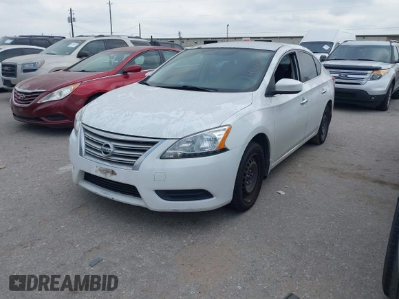 2015 Nissan Sentra SV with VIN 3N1AB7AP8FY213993, listed as a IAAI auction lot 42040473 with 142,758 mi miles. Bid and sale history available at carsss.com. Image 2.