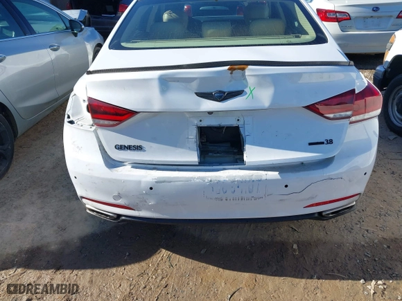 2016 Hyundai Genesis 3.8L with VIN KMHGN4JE6GU126346, listed as a IAAI auction lot 41375161 with 111,932 mi miles. Bid and sale history available at carsss.com. Image 6.