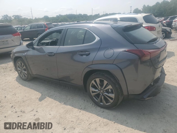 2024 Lexus UX with VIN JTHUCJDH3S2001180, listed as a Copart auction lot 67561984 with 9,968 mi miles and Salvage Title. Bid and sale history available at carsss.com. Image 2.