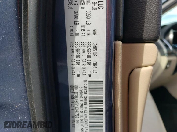 2020 Jeep Grand Cherokee Limited X z VIN 1C4RJFBT2LC141766, wystawiony jako Copart lot #87324334 z przebiegiem Nie podano mil oraz Nie do naprawy • Non repairable. Historia ofert i sprzedaży dostępna na DreamBid. Obrazek 13.