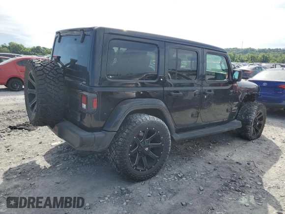 2022 Jeep Wrangler Unlimited Sahara Altitude with VIN 1C4HJXEG9NW191002, listed as a Copart auction lot 58635414 with 21,301 mi miles and Salvage title. Bid and sale history available at DreamBid. Image 3.