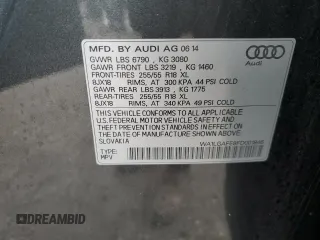 2015 Audi Q7 Premium Plus z VIN WA1LGAFE8FD001846, wystawiony jako Copart lot #47010255 z przebiegiem 80 156 mil mil oraz Szkoda całkowita • Salvage title. Historia ofert i sprzedaży dostępna na DreamBid. Obrazek 15.