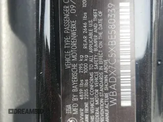 2011 BMW 3 Series 335i with VIN WBADX7C5XBE580339, listed as a Copart auction lot 50135125 with Not Provided miles and Salvage Title. Bid and sale history available at carsss.com. Image 12.