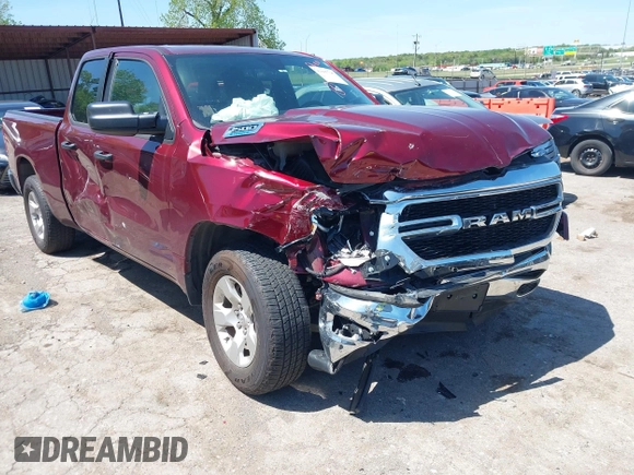 2024 Ram 1500 Tradesman with VIN 1C6SRECG5RN205714, listed as a IAAI auction lot 42085708 with 11,412 mi miles and . Bid and sale history available at DreamBid. Image 1.