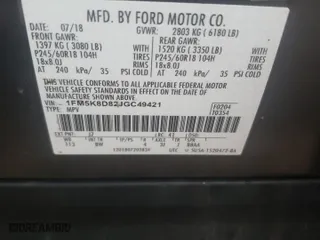 2018 Ford Explorer XLT with VIN 1FM5K8D82JGC49421, listed as a Copart auction lot 64636274 with 205,259 mi miles and Salvage Title. Bid and sale history available at carsss.com. Image 13.