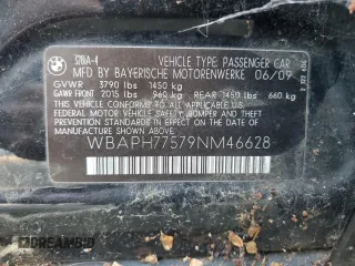 2009 BMW 3 Series 328i with VIN WBAPH77579NM46628, listed as a Copart auction lot 84284564 with 159,059 mi miles and Salvage Title. Bid and sale history available at carsss.com. Image 12.