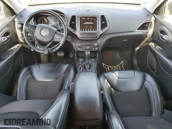 2019 Jeep Cherokee Trailhawk Elite z VIN 1C4PJMBN0KD427007, wystawiony jako Copart lot #57429735 z przebiegiem 54 070 mil mil oraz Szkoda całkowita • Salvage title. Historia ofert i sprzedaży dostępna na DreamBid. Obrazek 8.