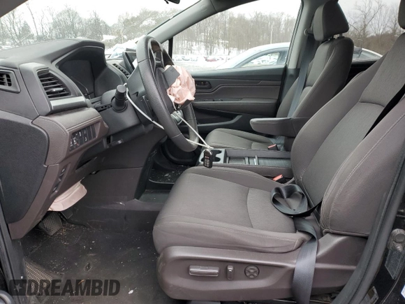 2020 Honda Odyssey EX with VIN 5FNRL6H52LB051555, listed as a Copart auction lot 44584755 with 55,905 mi miles and Salvage Title. Bid and sale history available at DreamBid. Image 7.