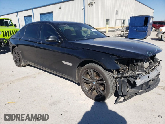 2015 BMW 7 Series 740Li xDrive with VIN WBAYF4C51FGS99088, listed as a Copart auction lot 47593145 with 133,825 mi miles and Salvage Title. Bid and sale history available at carsss.com. Image 4.