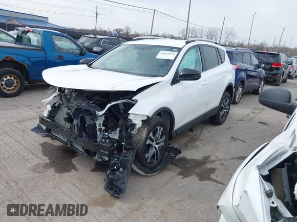 2016 Toyota RAV4 LE with VIN 2T3BFREV5GW532527, listed as a IAAI auction lot 41821876 with 37,577 mi miles and . Bid and sale history available at carsss.com. Image 2.