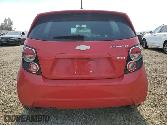 2014 Chevrolet Sonic LT with VIN 1G1JC6SB3E4146785, listed as a Copart auction lot 42540055 with 54,284 mi miles and Salvage Title. Bid and sale history available at carsss.com. Image 6.