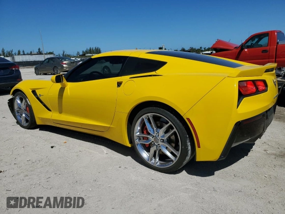 2015 Chevrolet Corvette Z51 3LT with VIN 1G1YM2D7XF5108382, listed as a Copart auction lot 49408375 with 20,266 mi miles and Salvage title. Bid and sale history available at DreamBid. Image 2.